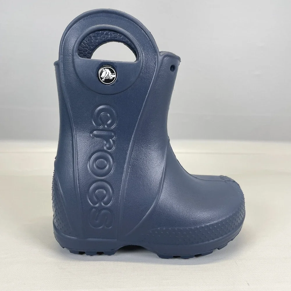 Crocs Handle It Rain Boots Kids Toddlers Size C6 Navy Blue Waterproof Shoes